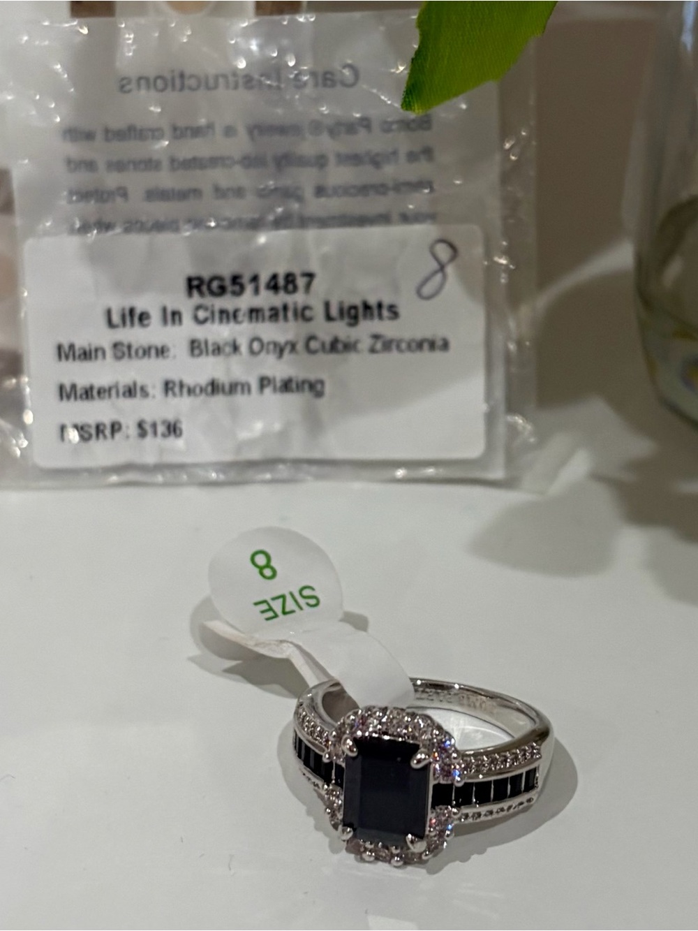 New BP Bomb Party Black Onyx Ring size 8